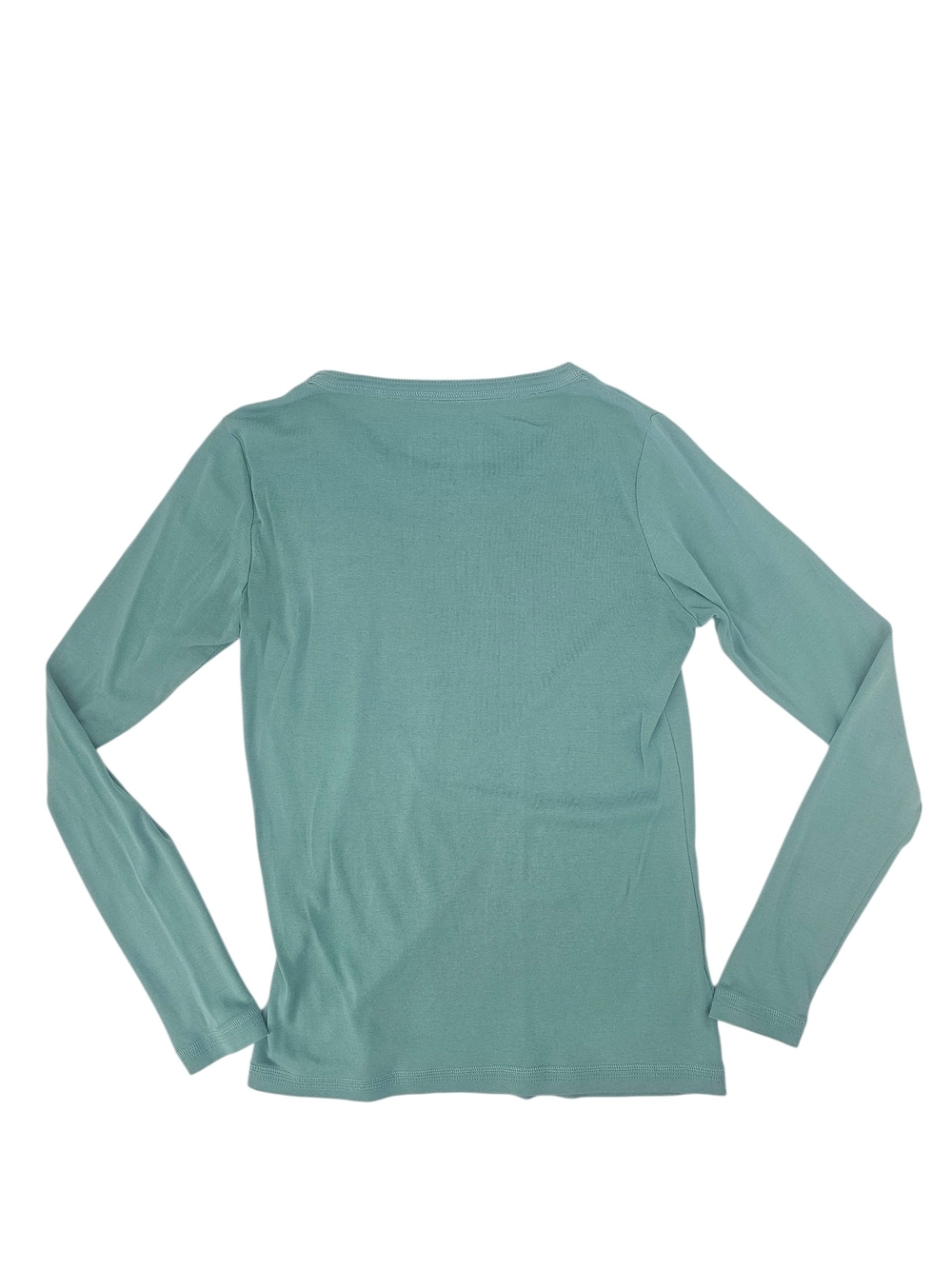 Tommy Bahama Relax Women's Long Sleeve Cotton Tee Aqua Teal Crew Neck Top S - Picture 2 of 7